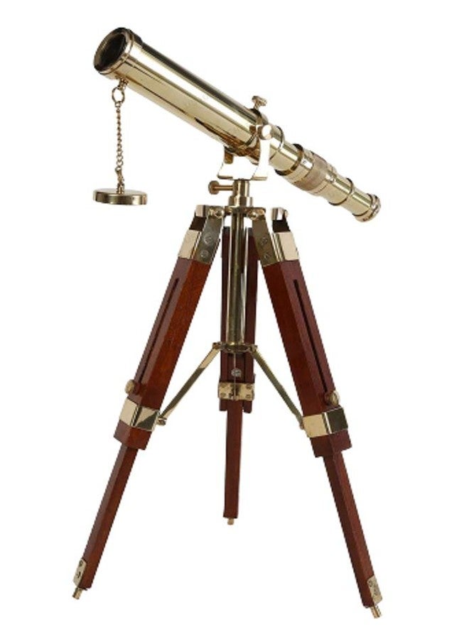 THOR INSTRUMENTS Vintage Brass Nautical Telescope with Table Tripod Stand Desktop Telescope for Home Decor Rustic Vintage Home Decor Gifts - Image 1